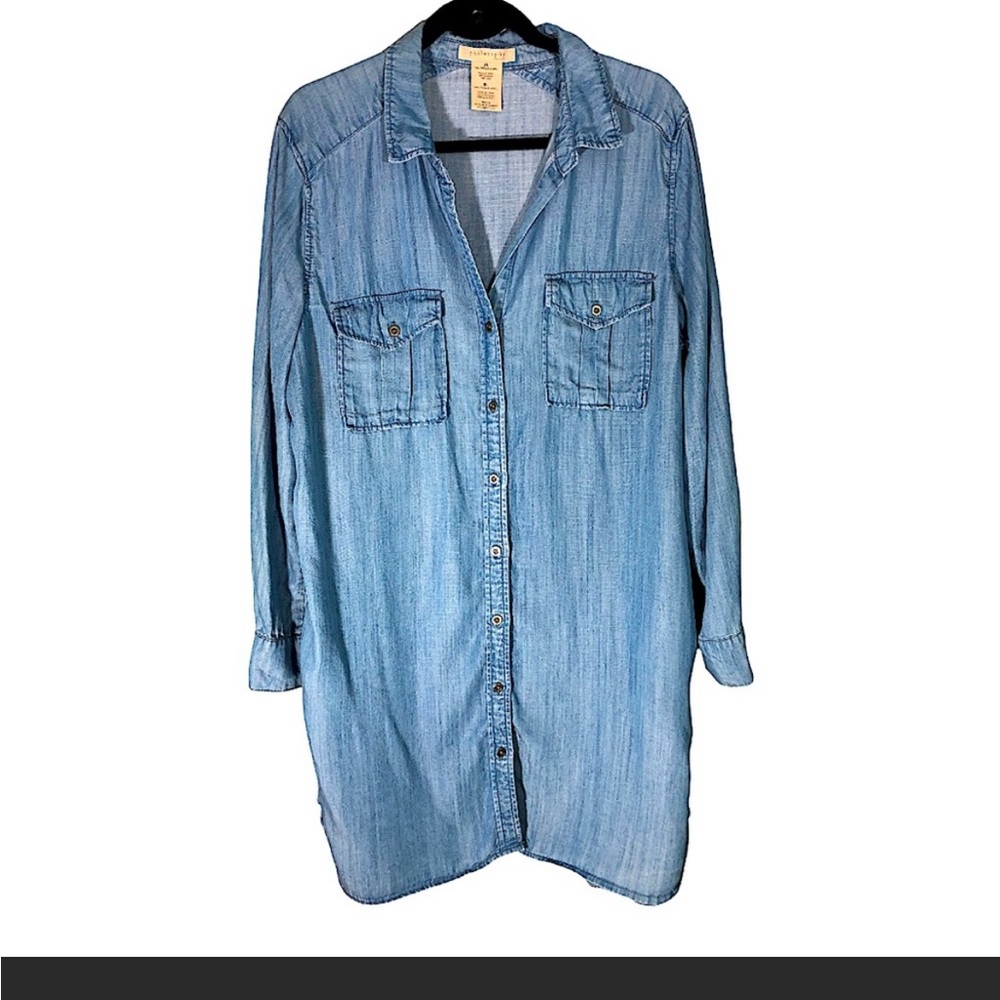 Philosophy Denim Chambray Shirt Button Down Dress